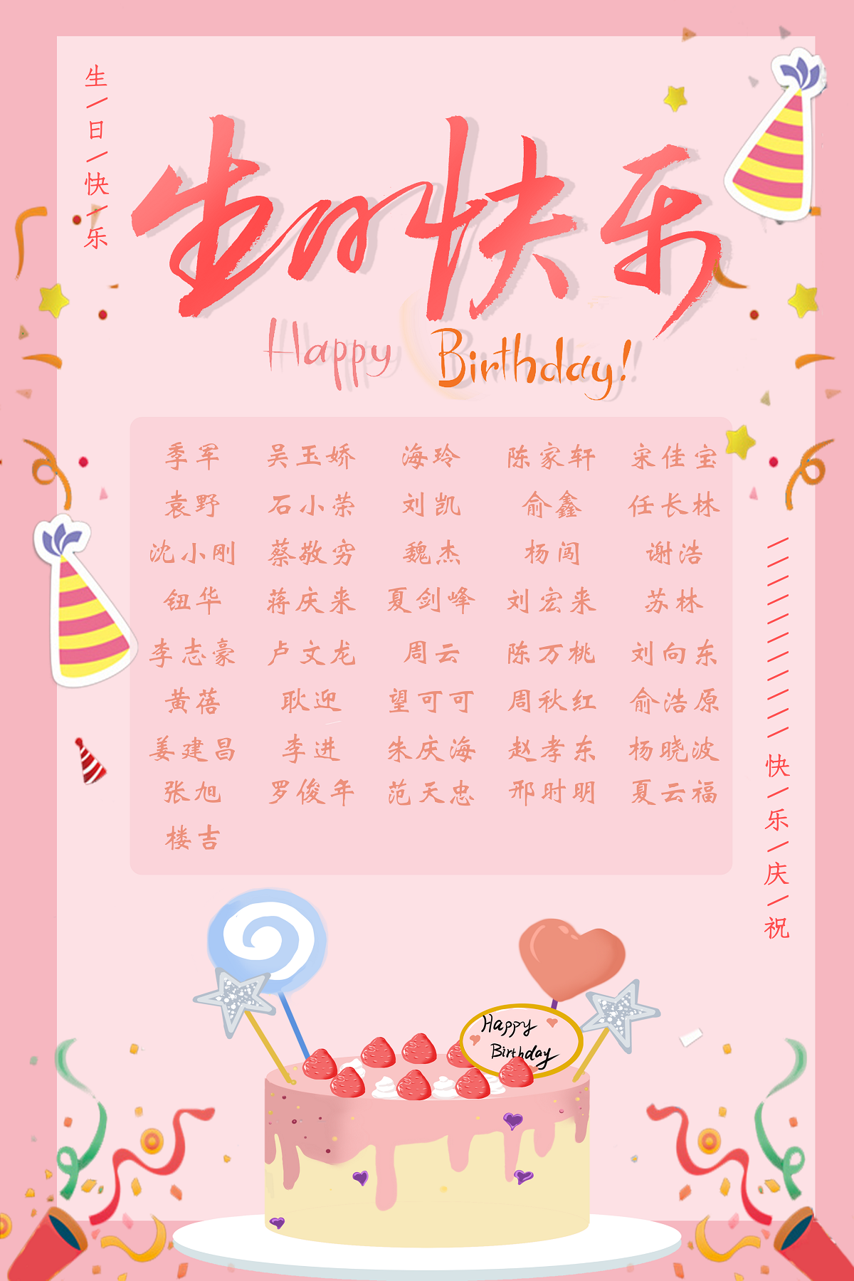 【生日祝?！抗ё?月生日的員工生日快樂！
