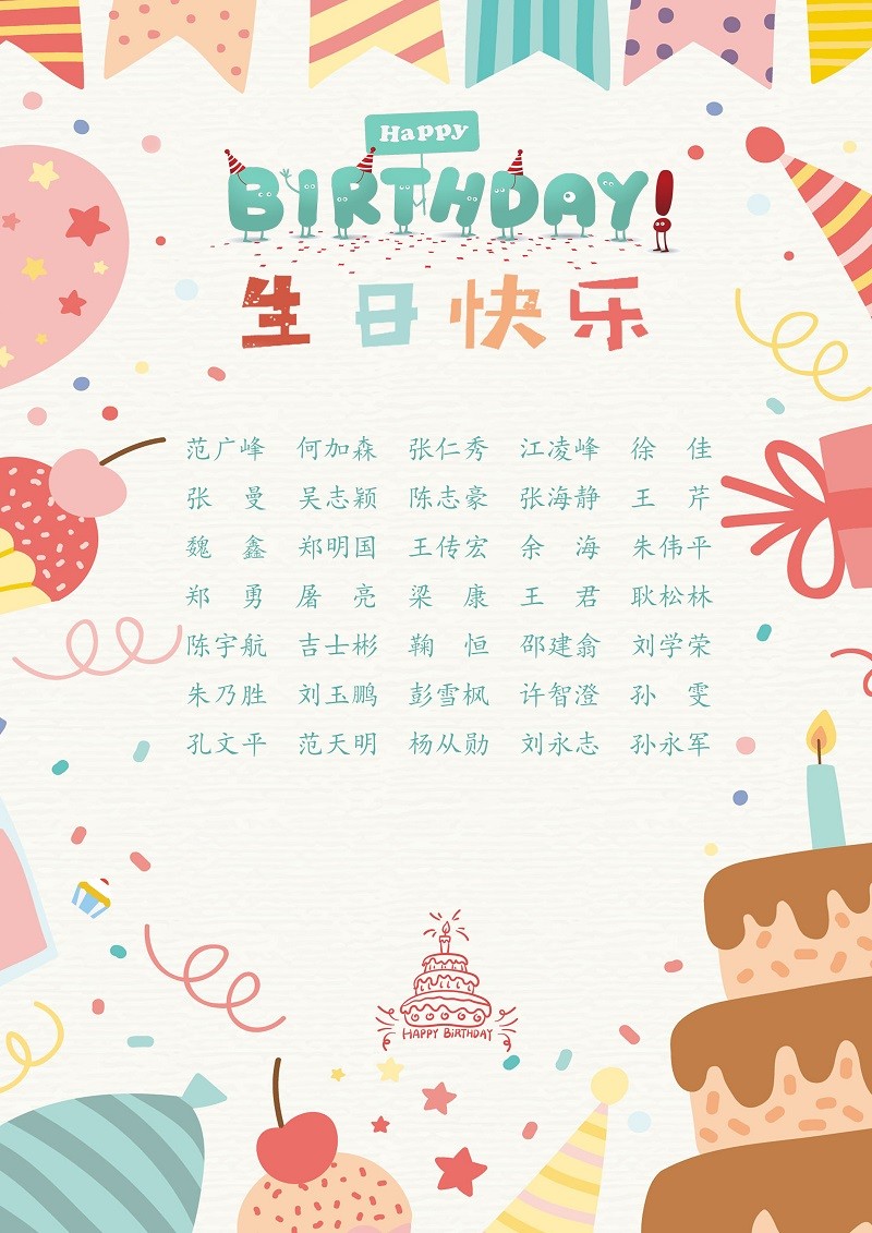 【生日祝福】恭祝11月生日的員工生日快樂！